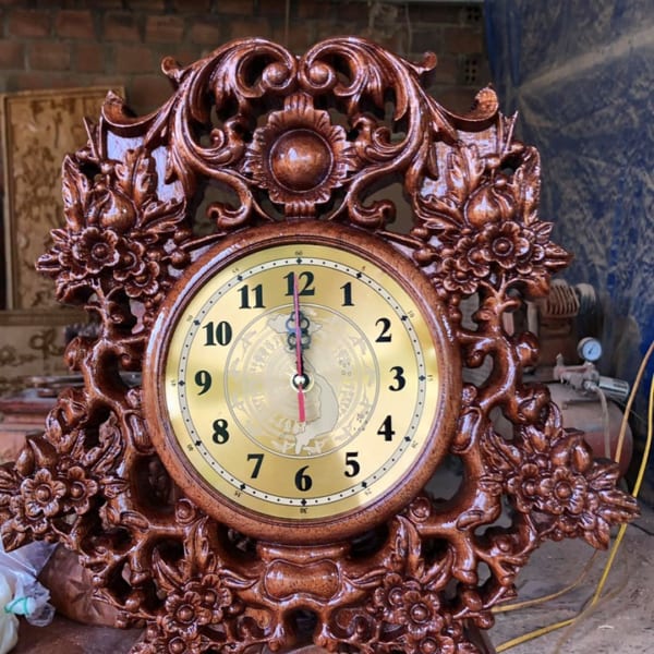 Đồng hồ treo tường gỗ muồng
