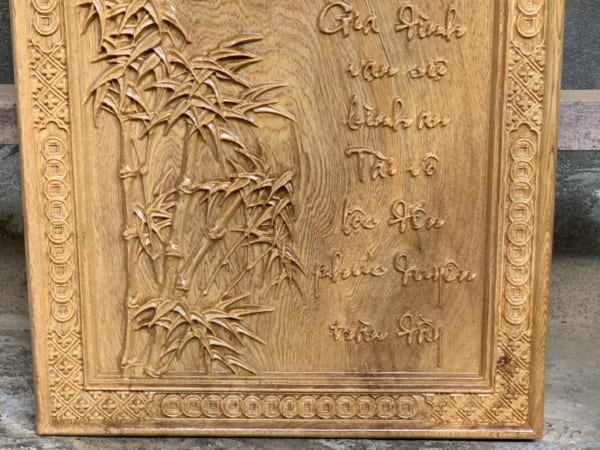 Tranh chữ Phúc thư pháp bằng gỗ